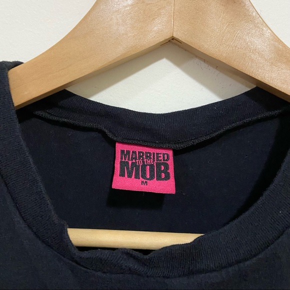 Married To The Mob MTTM 04 Flower Black Tank Top - Picture 3 of 5